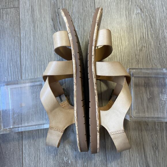 Kork-Ease Sandals Women Sz 9.5 Tan Leather Buckle Strappy Comfortable - Picture 3 of 9
